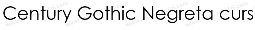 Century Gothic Negreta cursiva字体转换